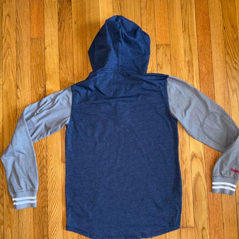 Mitchell and Ness Men's Navy and Gray Boston Red Sox Hoodie Henley MLB Small - Picture 4 of 5